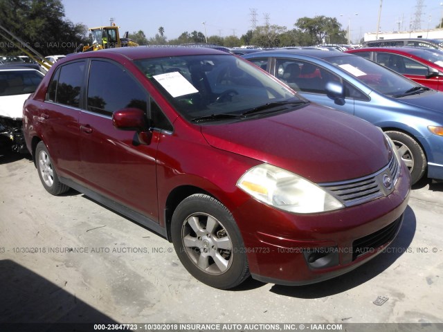 3N1BC11E08L460826 - 2008 NISSAN VERSA S/SL RED photo 1