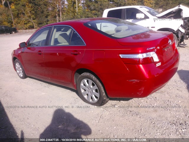 JTNBB46K773017529 - 2007 TOYOTA CAMRY NEW GENERAT HYBRID RED photo 3