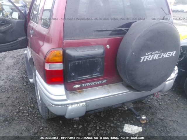 2CNBJ634316915422 - 2001 CHEVROLET TRACKER LT MAROON photo 6