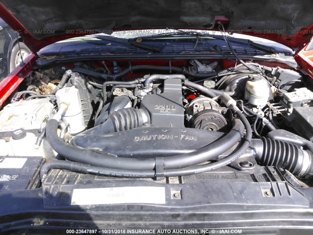 1GCCS14H438142029 - 2003 CHEVROLET S TRUCK S10 RED photo 10