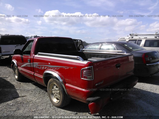1GCCS14H438142029 - 2003 CHEVROLET S TRUCK S10 RED photo 3