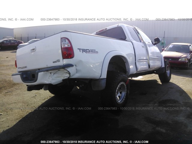 5TBRT38105S456610 - 2005 TOYOTA TUNDRA ACCESS CAB LIMITED WHITE photo 4