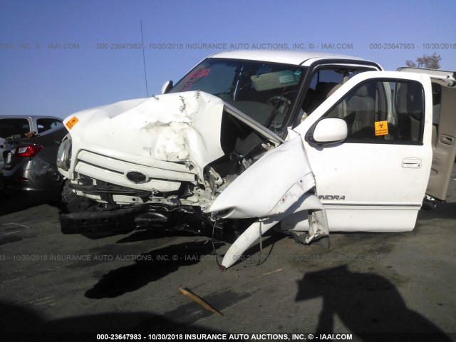 5TBRT38105S456610 - 2005 TOYOTA TUNDRA ACCESS CAB LIMITED WHITE photo 6