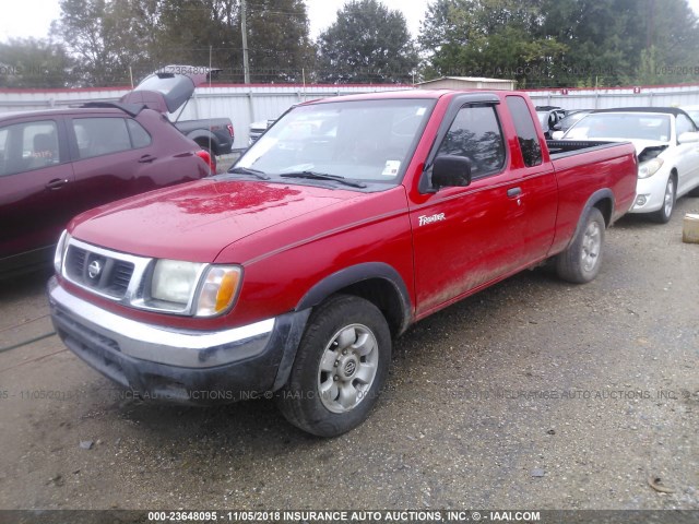 1N6DD26S3YC344780 - 2000 NISSAN FRONTIER KING CAB XE RED photo 2