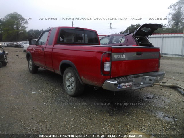 1N6DD26S3YC344780 - 2000 NISSAN FRONTIER KING CAB XE RED photo 3