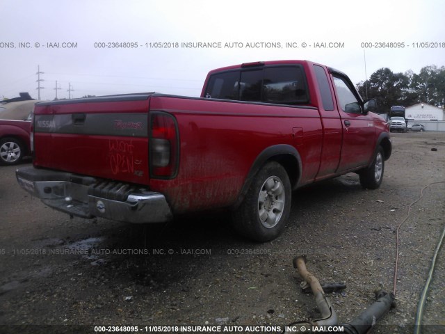 1N6DD26S3YC344780 - 2000 NISSAN FRONTIER KING CAB XE RED photo 4