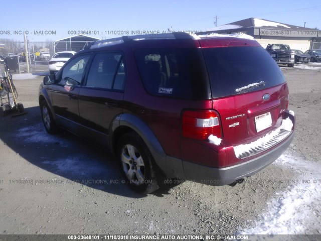 1FMDK02107GA01289 - 2007 FORD FREESTYLE SEL RED photo 3