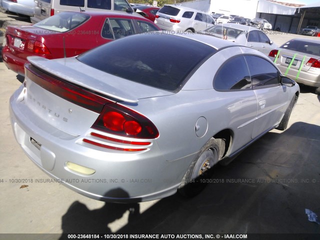 4B3AG52H61E072888 - 2001 DODGE STRATUS R/T SILVER photo 4