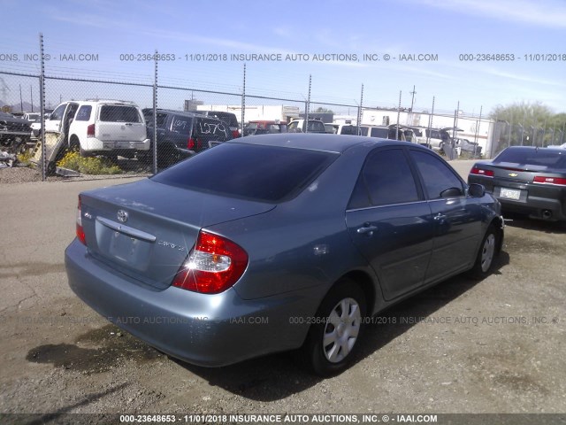 4T1BE32K54U794160 - 2004 TOYOTA CAMRY LE/XLE/SE BLUE photo 4