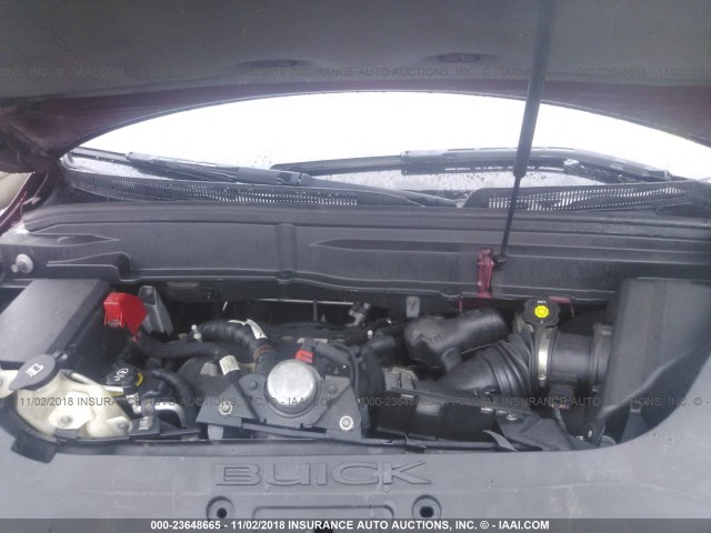 5GALVBED0AJ103552 - 2010 BUICK ENCLAVE CXL 红色 照片 10