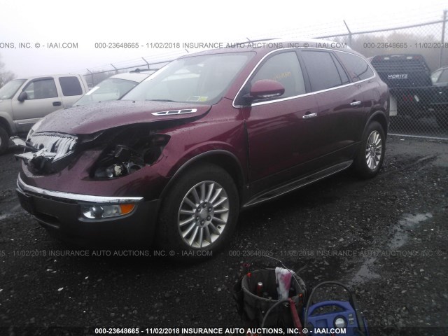 5GALVBED0AJ103552 - 2010 BUICK ENCLAVE CXL RED photo 2