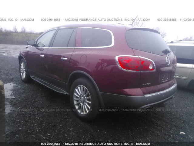 5GALVBED0AJ103552 - 2010 BUICK ENCLAVE CXL 红色 照片 3