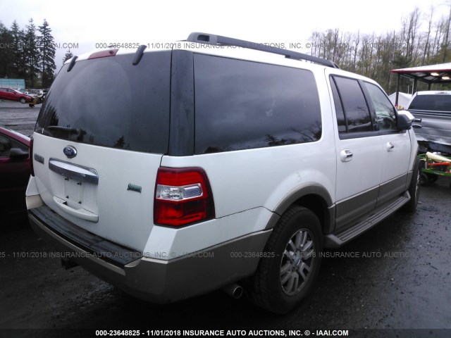 1FMJK1J56BEF15682 - 2011 FORD EXPEDITION EL XLT/EL KING RANCH WHITE photo 4