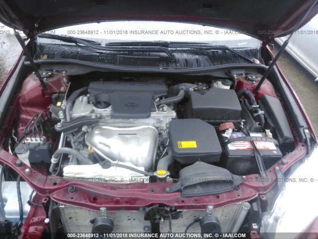 4T1BF1FK6FU907581 - 2015 TOYOTA CAMRY LE/XLE/SE/XSE RED photo 10