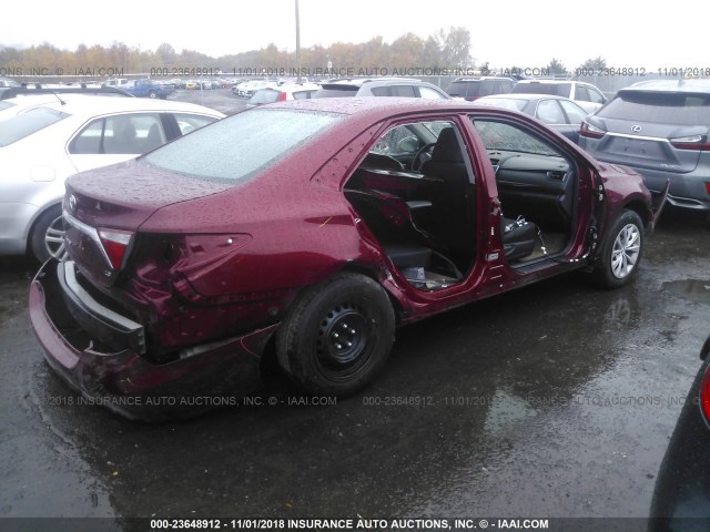 4T1BF1FK6FU907581 - 2015 TOYOTA CAMRY LE/XLE/SE/XSE RED photo 4