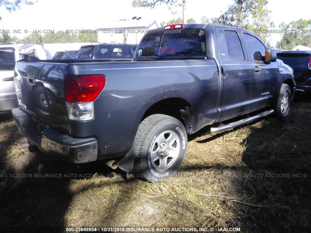 5TFRV54118X046299 - 2008 TOYOTA TUNDRA DOUBLE CAB/DOUBLE CAB SR5 GRAY photo 4