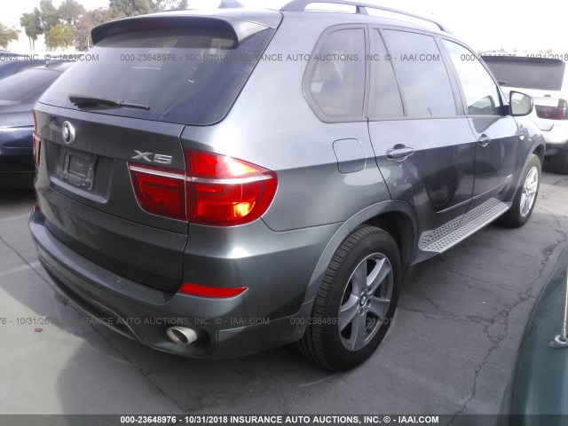 5UXZW0C54CL671685 - 2012 BMW X5 XDRIVE35D GRAY photo 4