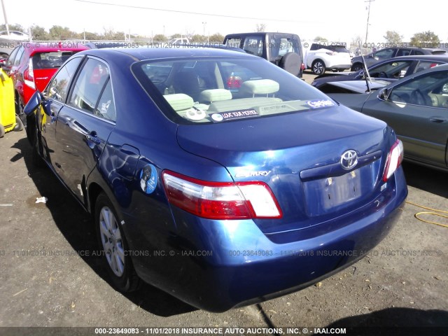 JTNBB46K573041988 - 2007 TOYOTA CAMRY NEW GENERAT HYBRID BLUE photo 3