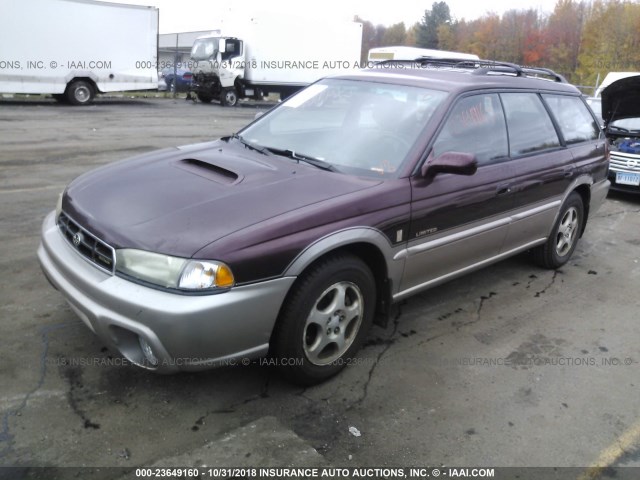 4S3BG6851X7623037 - 1999 SUBARU LEGACY OUTBACK/SSV/LIMITED/30TH PURPLE photo 2