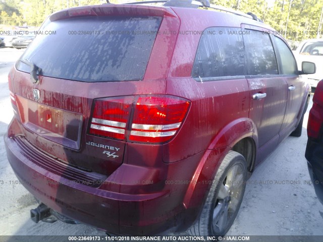 3D4GG67V09T505294 - 2009 DODGE JOURNEY R/T RED photo 4