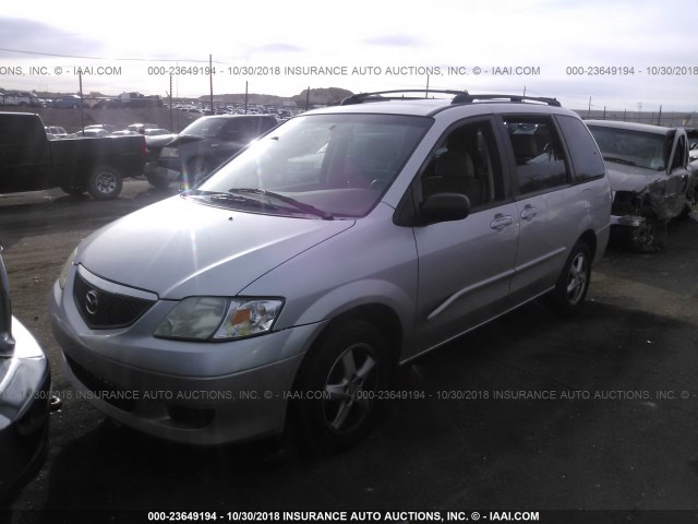 JM3LW28A230346972 - 2003 MAZDA MPV WAGON SILVER photo 2