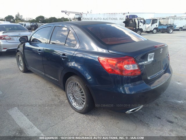 JS2RF9A30B6110460 - 2011 SUZUKI KIZASHI SE BLUE photo 3