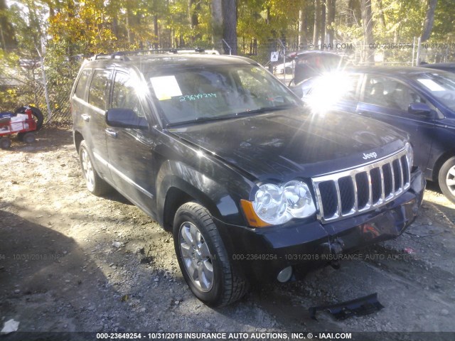 1J8HR68298C138589 - 2008 JEEP GRAND CHEROKEE OVERLAND BLACK photo 1