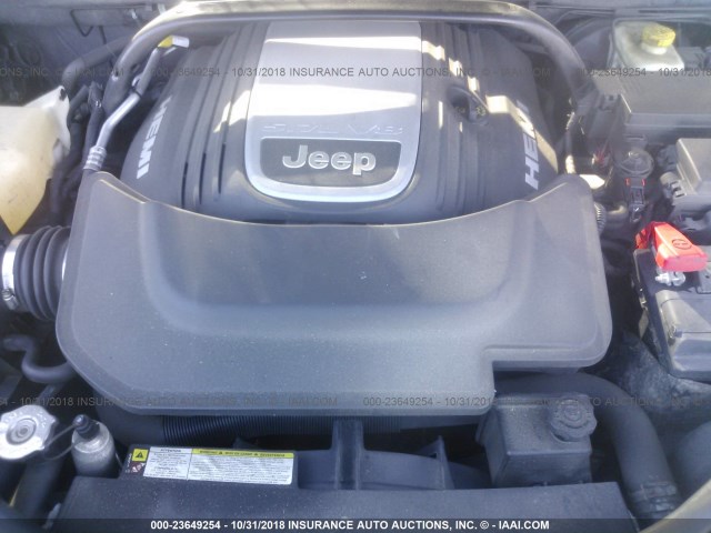 1J8HR68298C138589 - 2008 JEEP GRAND CHEROKEE OVERLAND BLACK photo 10