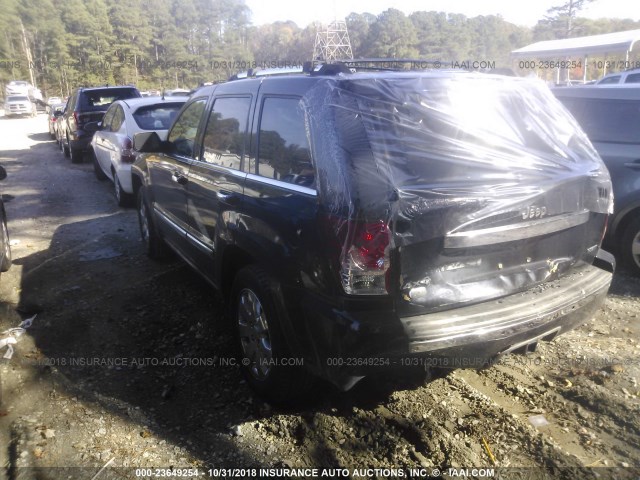 1J8HR68298C138589 - 2008 JEEP GRAND CHEROKEE OVERLAND BLACK photo 3