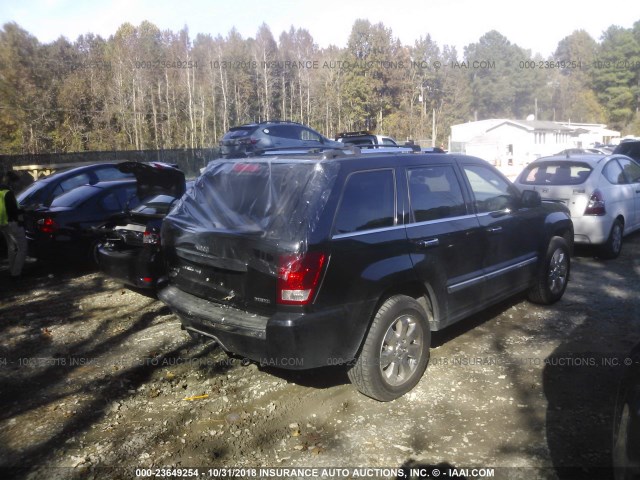 1J8HR68298C138589 - 2008 JEEP GRAND CHEROKEE OVERLAND BLACK photo 4