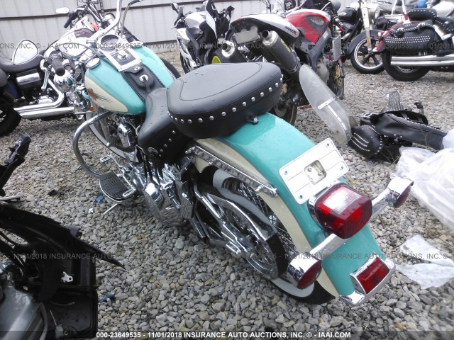 1HD1BJL41NY037228 - 1992 HARLEY-DAVIDSON FLSTC TURQUOISE photo 3