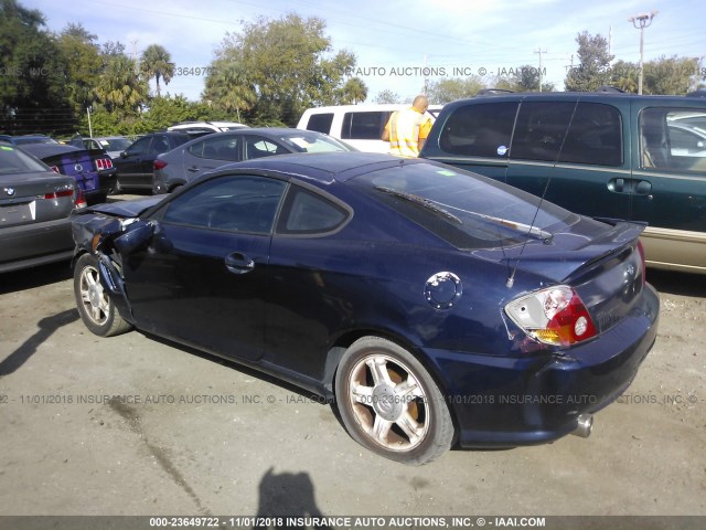 KMHHM65D93U082924 - 2003 HYUNDAI TIBURON BLUE photo 3