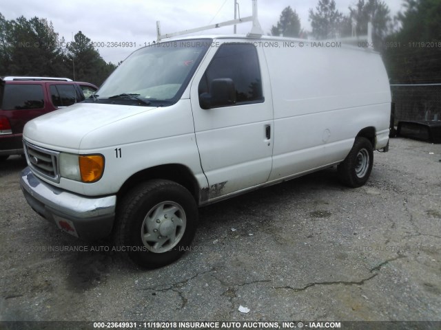 1FTSE34S94HB37811 - 2004 FORD ECONOLINE E350 SUPER DUTY VAN WHITE photo 2