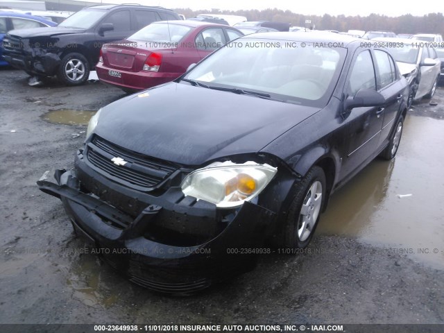 1G1AK55F177402080 - 2007 CHEVROLET COBALT LS BLACK photo 2