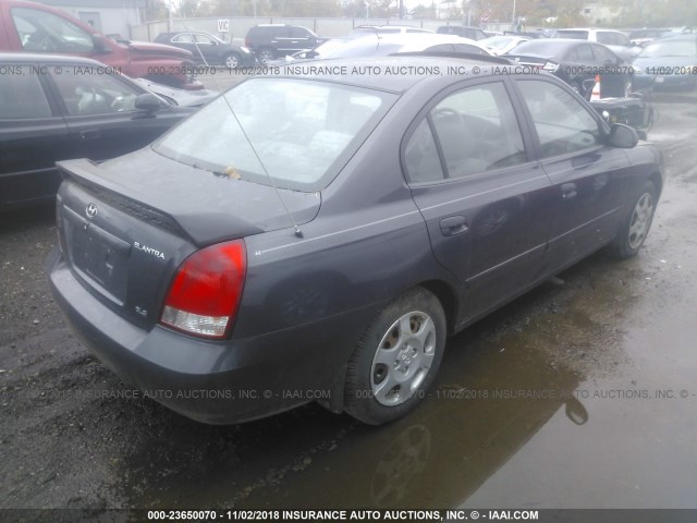 KMHDN45D83U477533 - 2003 HYUNDAI ELANTRA GLS/GT GRAY photo 4