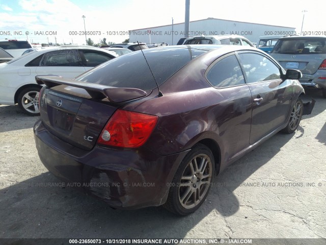 JTKDE177170175758 - 2007 TOYOTA SCION TC 栗色 照片 4