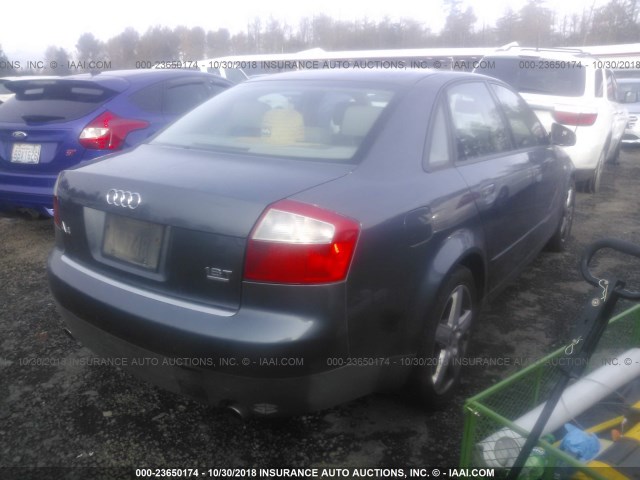 WAULC68E13A226096 - 2003 AUDI A4 1.8T QUATTRO GRAY photo 4