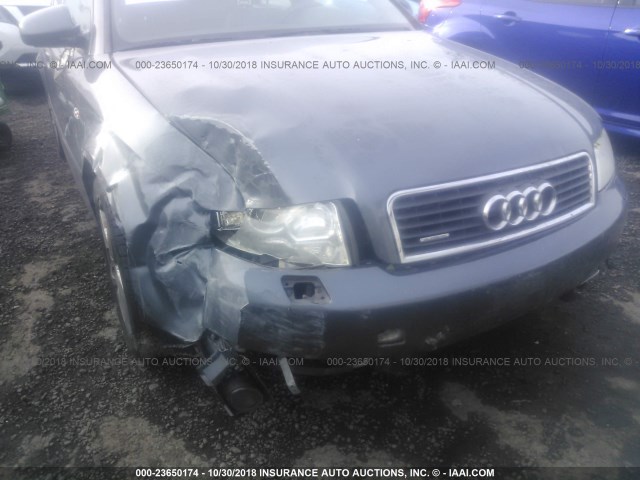 WAULC68E13A226096 - 2003 AUDI A4 1.8T QUATTRO GRAY photo 6