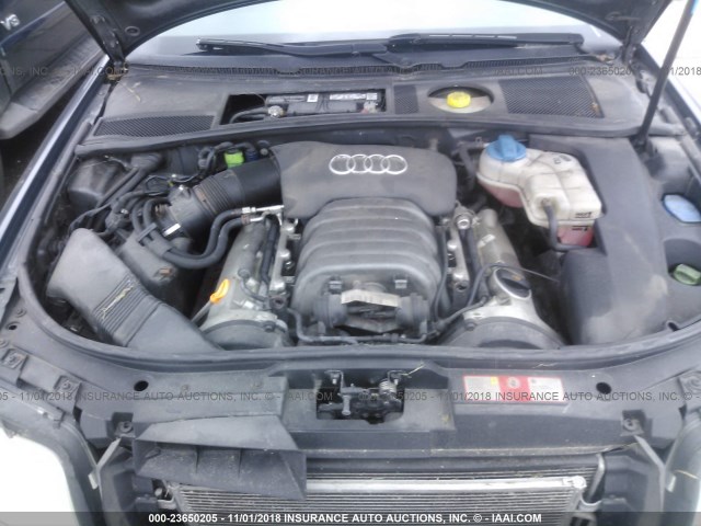 WAULT64B14N016894 - 2004 AUDI A6 3.0 QUATTRO GRAY photo 10