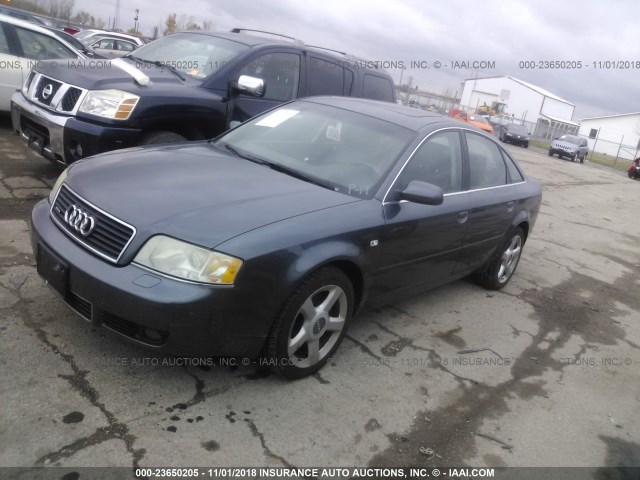 WAULT64B14N016894 - 2004 AUDI A6 3.0 QUATTRO GRAY photo 2