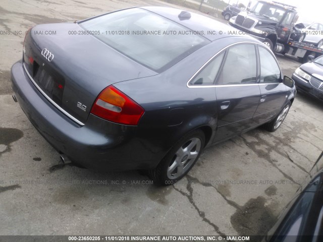 WAULT64B14N016894 - 2004 AUDI A6 3.0 QUATTRO GRAY photo 4