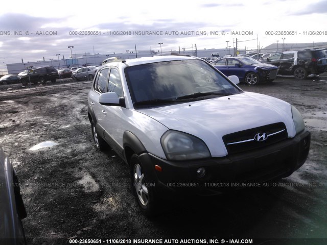 KM8JN72D65U069320 - 2005 HYUNDAI TUCSON GLS/LX WHITE photo 1