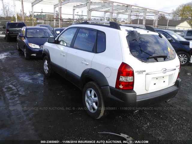 KM8JN72D65U069320 - 2005 HYUNDAI TUCSON GLS/LX WHITE photo 3