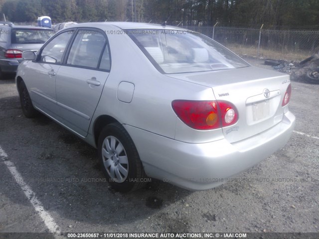 JTDBR32E030034288 - 2003 TOYOTA COROLLA CE/LE SILVER photo 3