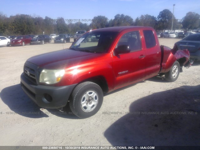 5TETX22N57Z349680 - 2007 TOYOTA TACOMA ACCESS CAB RED photo 2