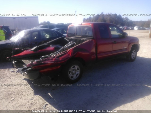 5TETX22N57Z349680 - 2007 TOYOTA TACOMA ACCESS CAB წითელი ფოტო 4