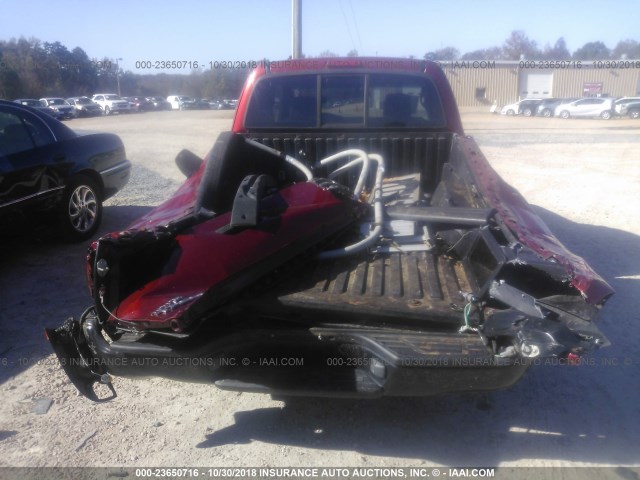 5TETX22N57Z349680 - 2007 TOYOTA TACOMA ACCESS CAB წითელი ფოტო 6