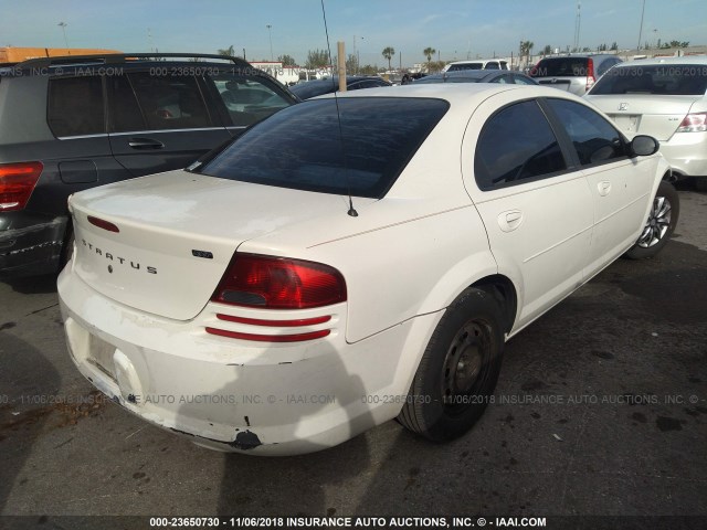 1B3EL46X35N532251 - 2005 DODGE STRATUS SXT WHITE photo 4