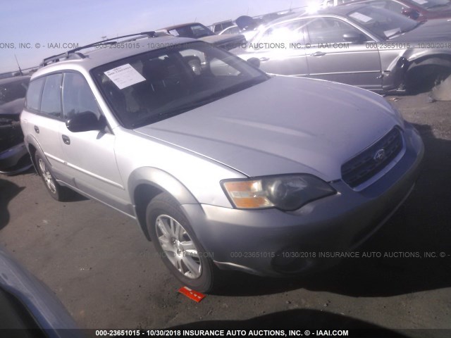 4S4BP61C257336890 - 2005 SUBARU LEGACY OUTBACK 2.5I SILVER photo 1