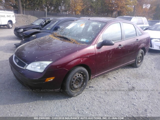 1FAFP34N87W351250 - 2007 FORD FOCUS ZX4/S/SE/SES RED photo 2